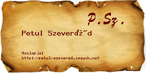 Petul Szeveréd névjegykártya